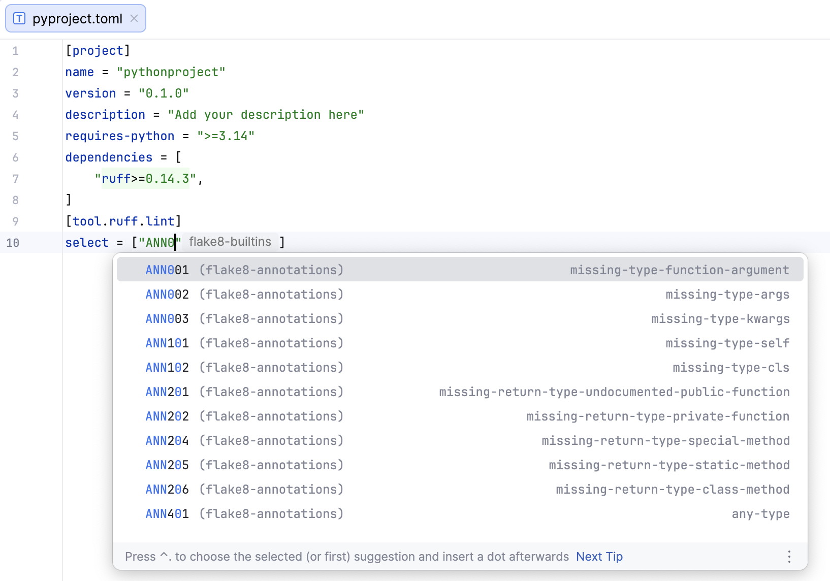 Use auto-complete