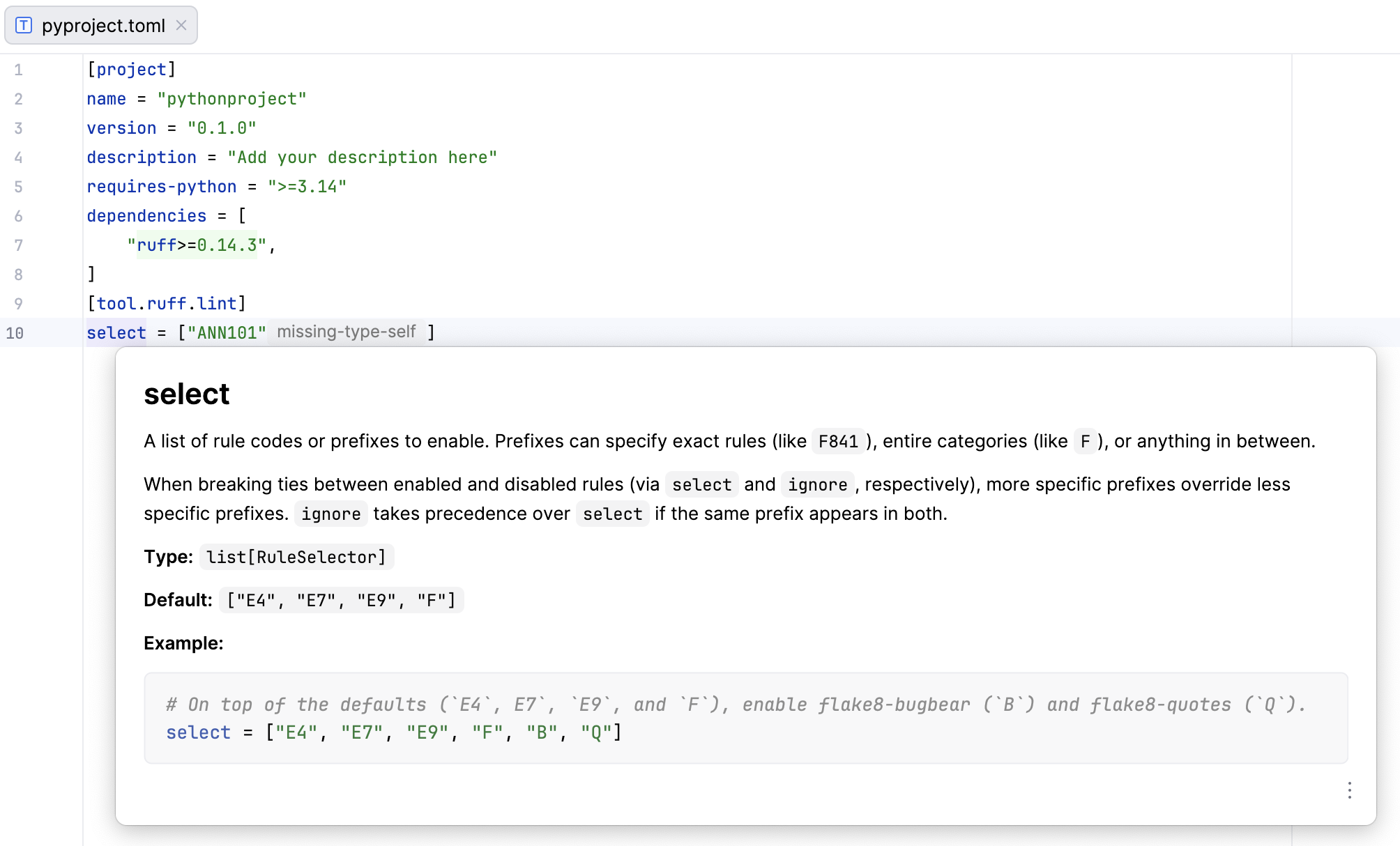 Preview documentation in the editor
