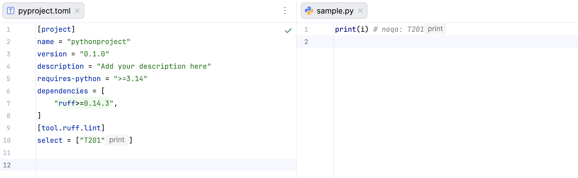 View inlay hints for rule codes