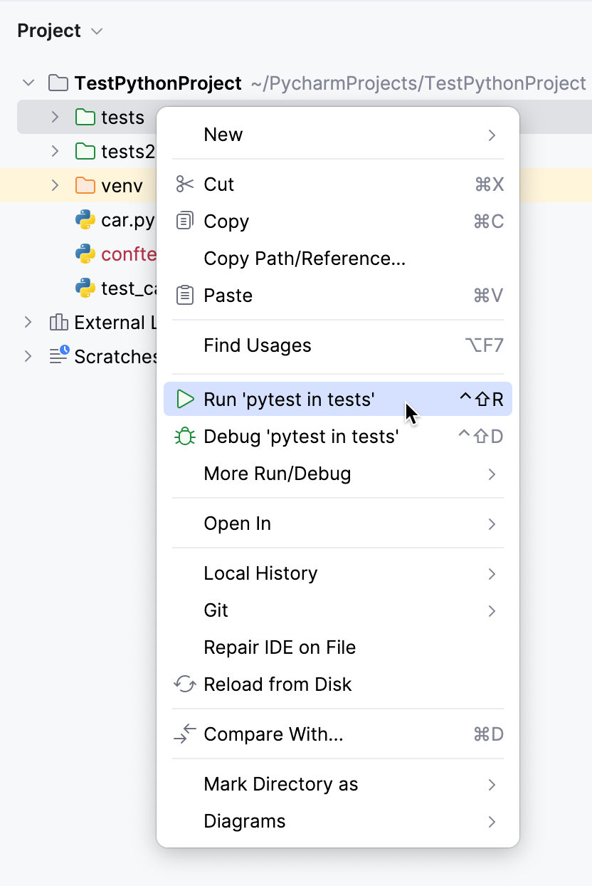 Run all tests in a directory Run all tests in a directory