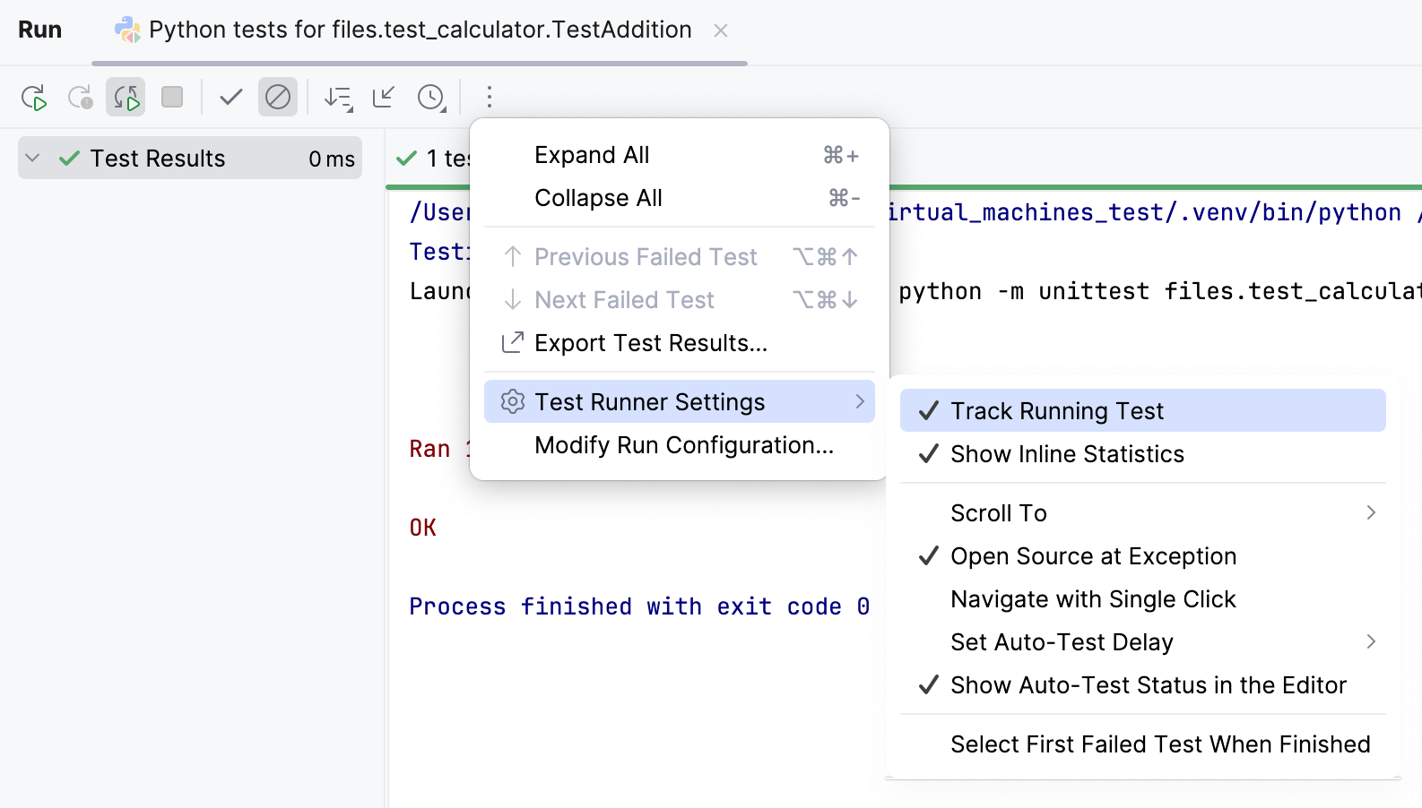 Run tool window Run tool window