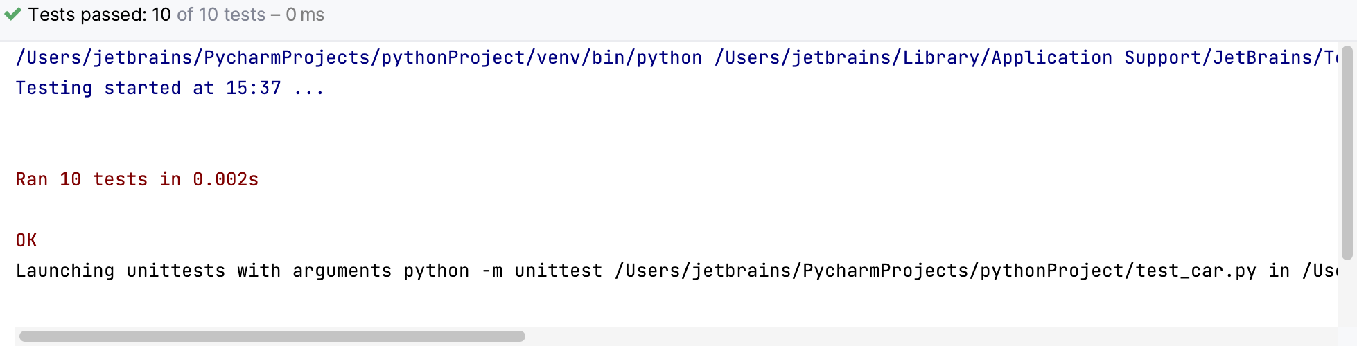 Passing tests Passing tests