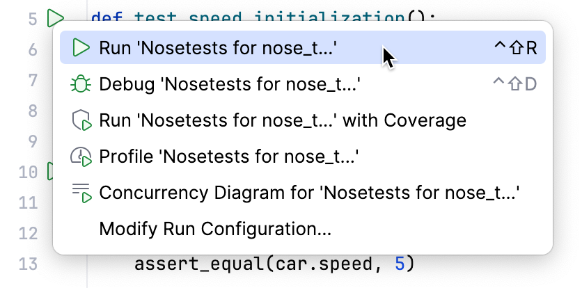 Suggested run/debug configuration for a test framework Suggested run/debug configuration for a test framework