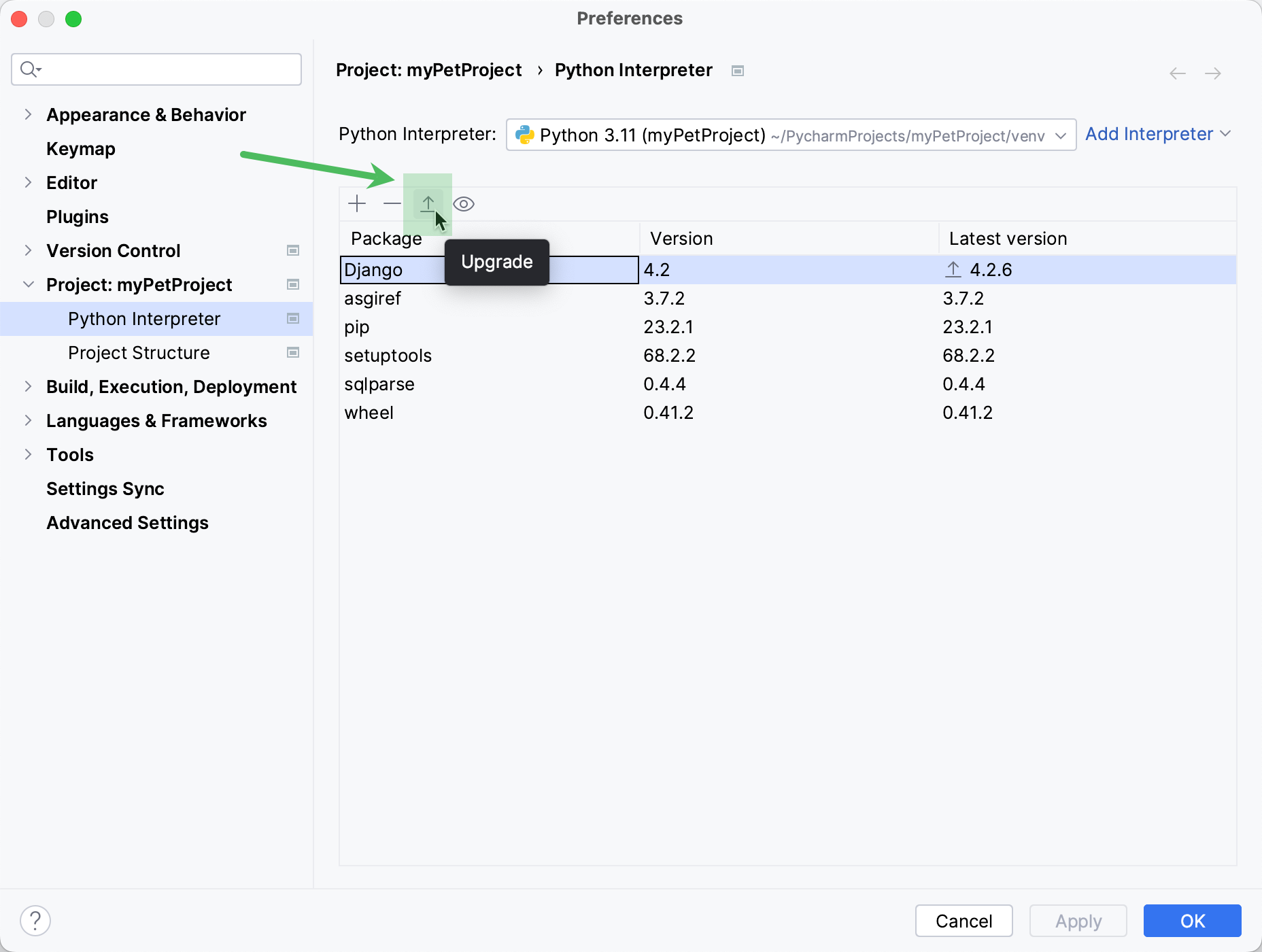 Upgrading Python packages Upgrading Python packages