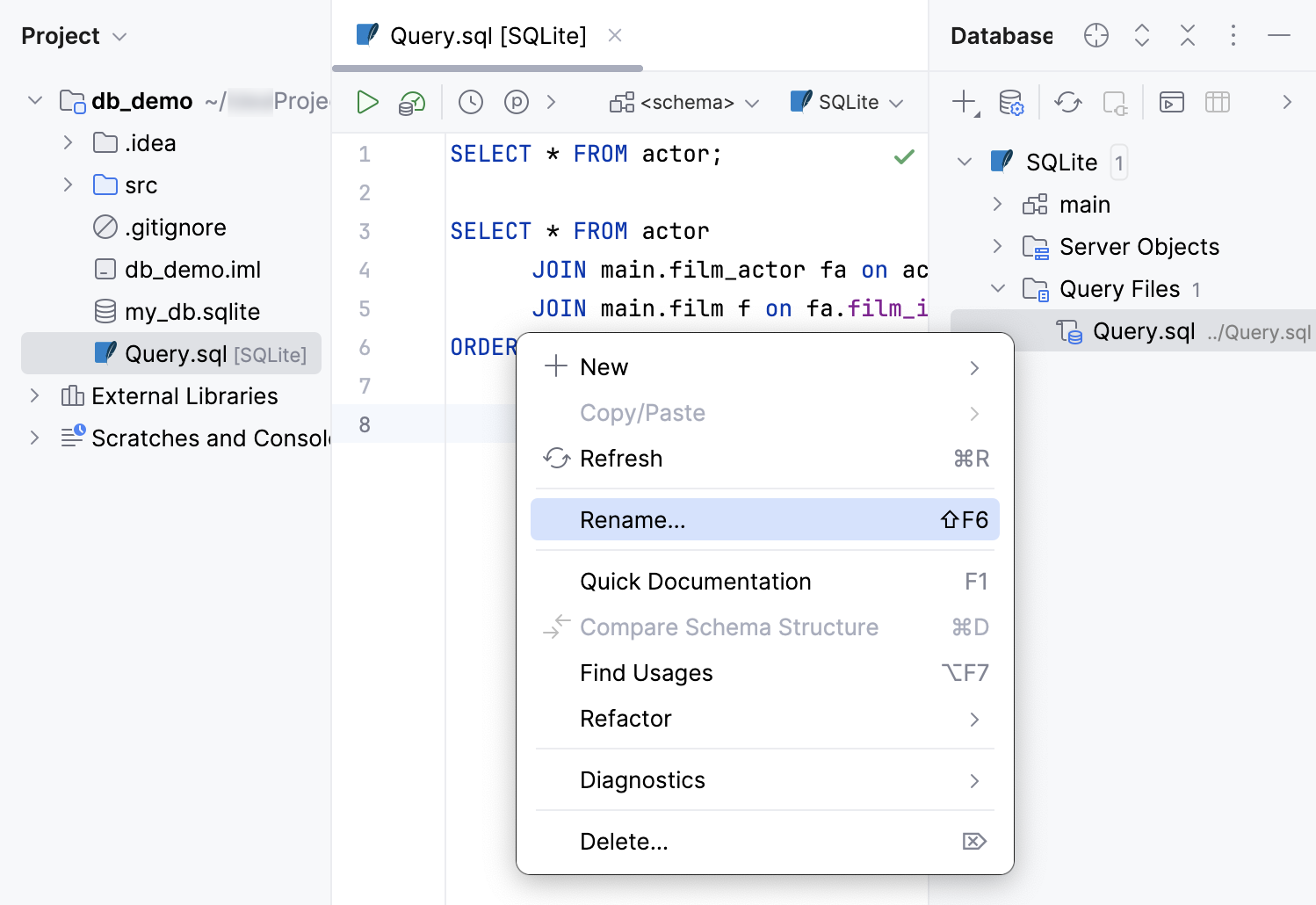 Rename a query file Rename a query file