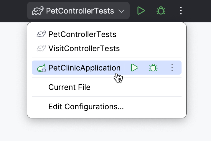 Permanent and temporary configurations have different icons Permanent and temporary configurations have different icons