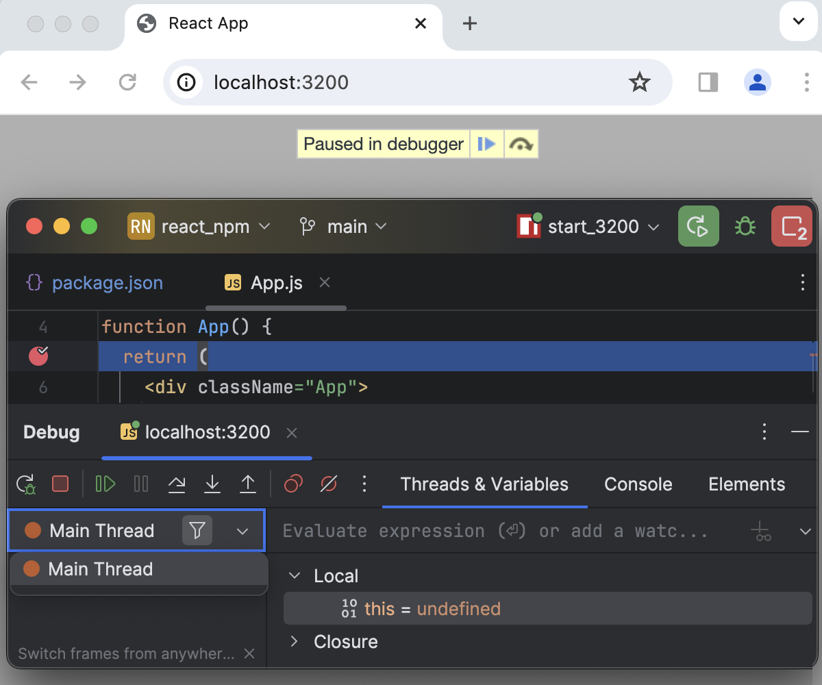 Run and debug React applications | IntelliJ IDEA Documentation