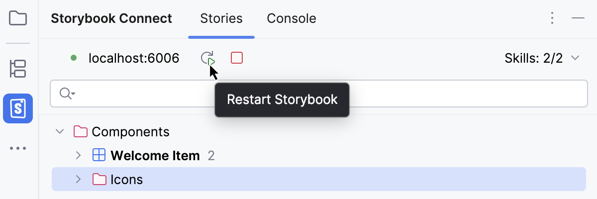 Restart Storybook Restart Storybook