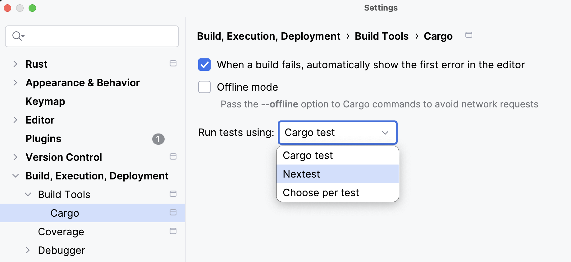 Cargo テストランナーから nextest に切り替えています Cargo テストランナーから nextest に切り替えています