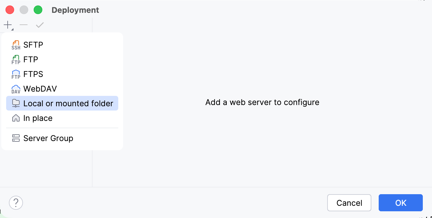 Add server dialog