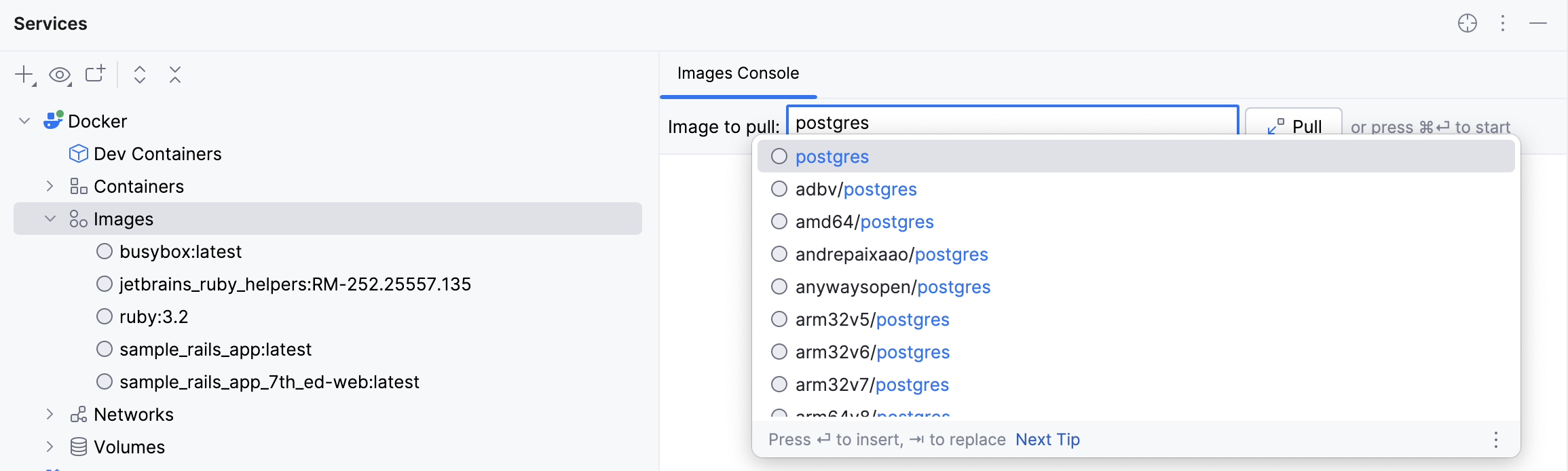 PostgreSQL で Docker イメージをプルする PostgreSQL で Docker イメージをプルする