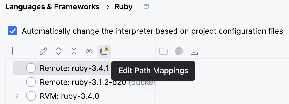 Edit path mappings