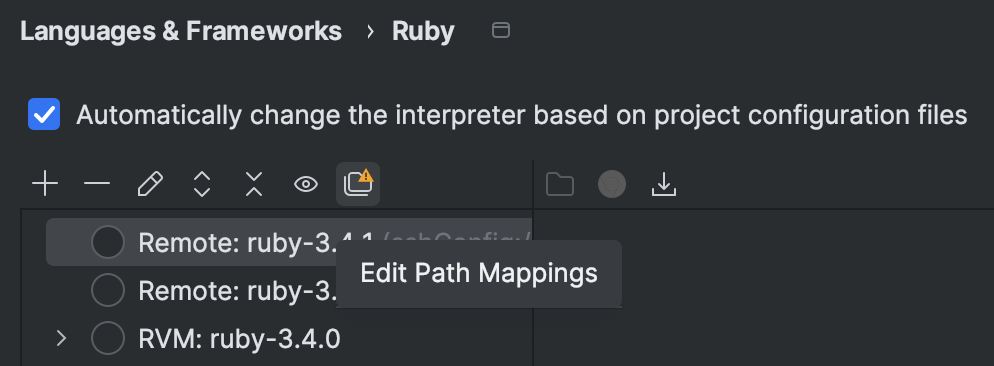 Configure a Ruby interpreter | RubyMine Documentation