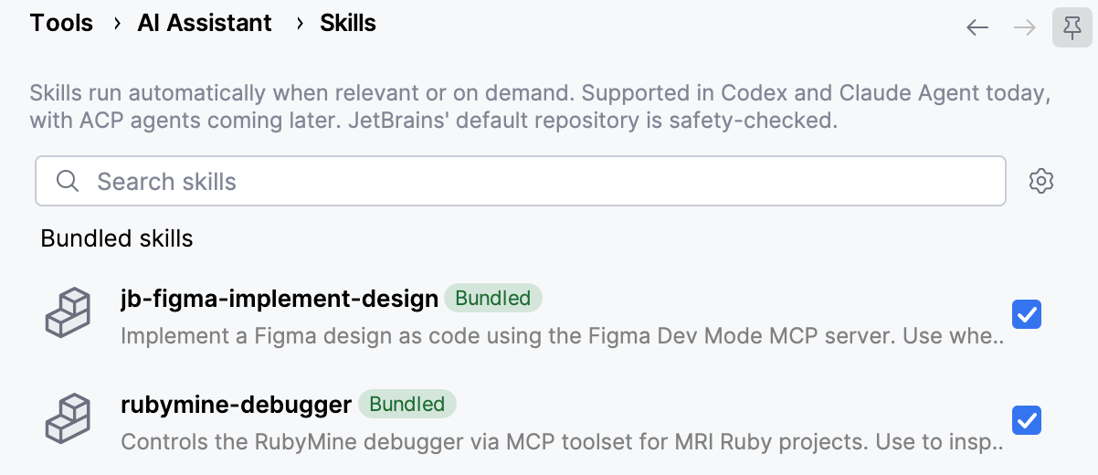 Figma skills in Settings Figma skills in Settings