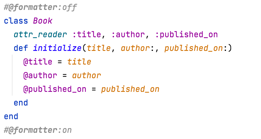 Formatting markers Formatting markers