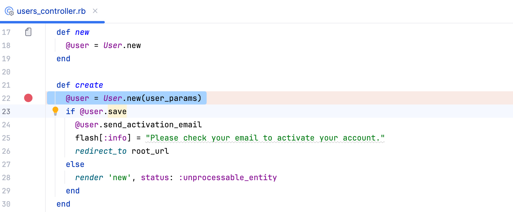 Set a breakpoint