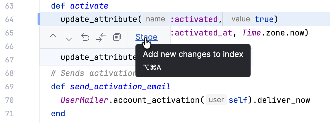 Stage change from the editor Stage change from the editor