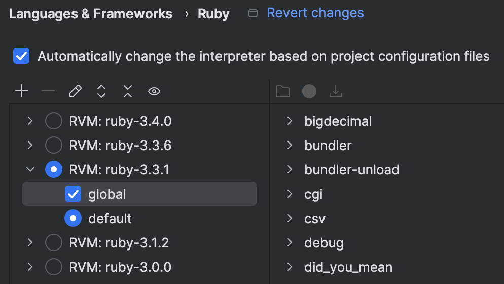 Configure a Ruby interpreter | RubyMine Documentation