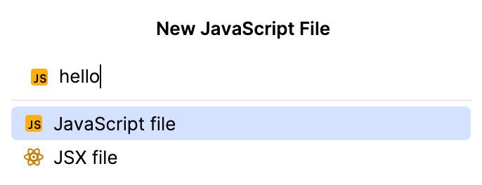 新規 JavaScript ファイル 新規 JavaScript ファイル