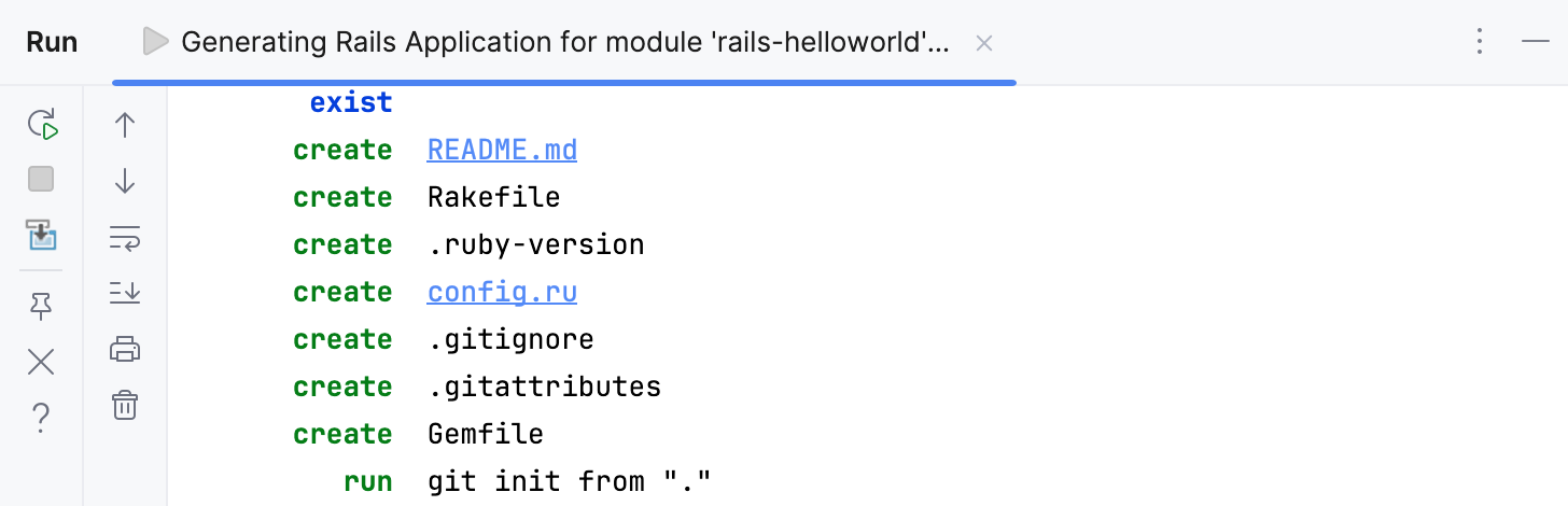 Generating Rails Application for a project