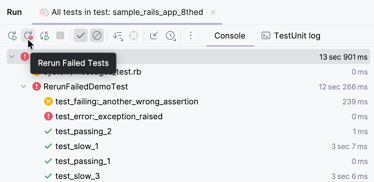 Rerun failed tests Rerun failed tests