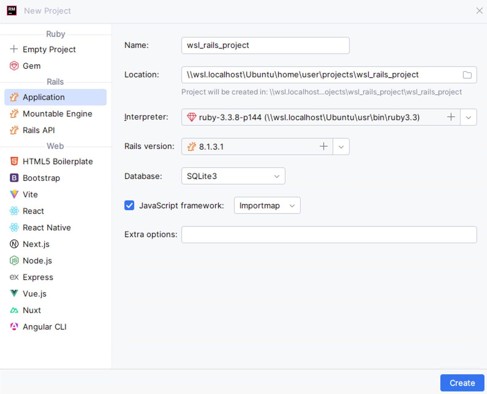 Select project location in WSL Select project location in WSL
