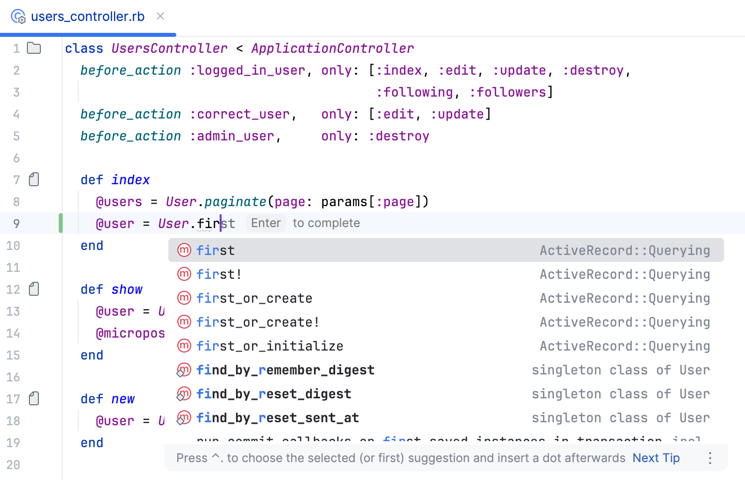 Code completion