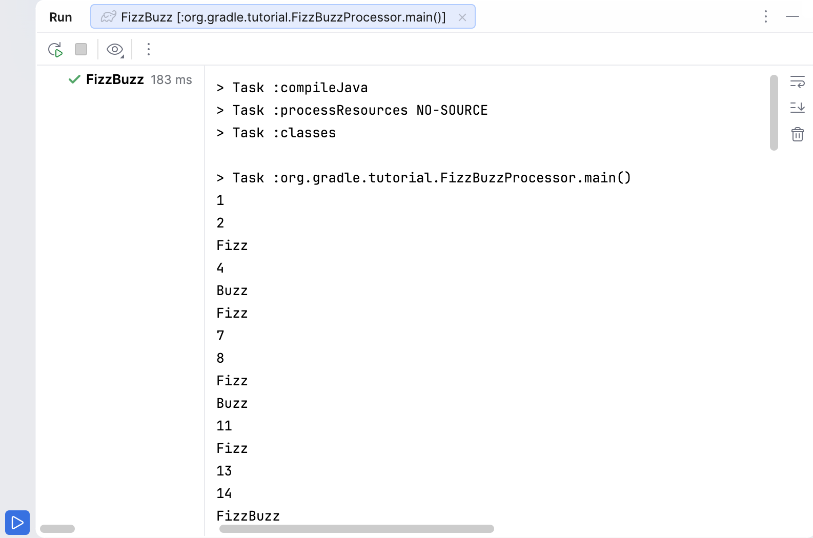 Run tool window Run tool window