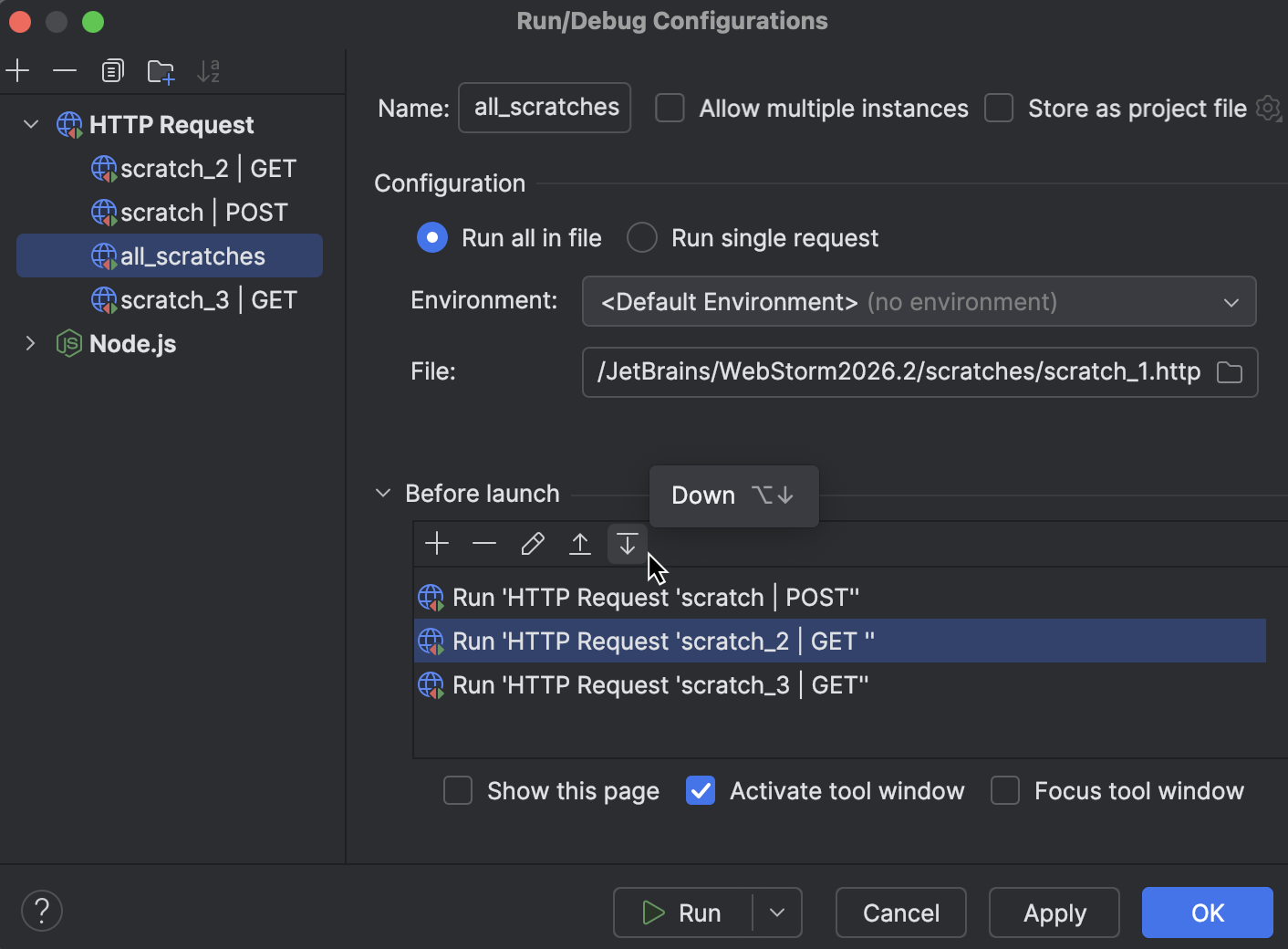 Scratch files | WebStorm Documentation
