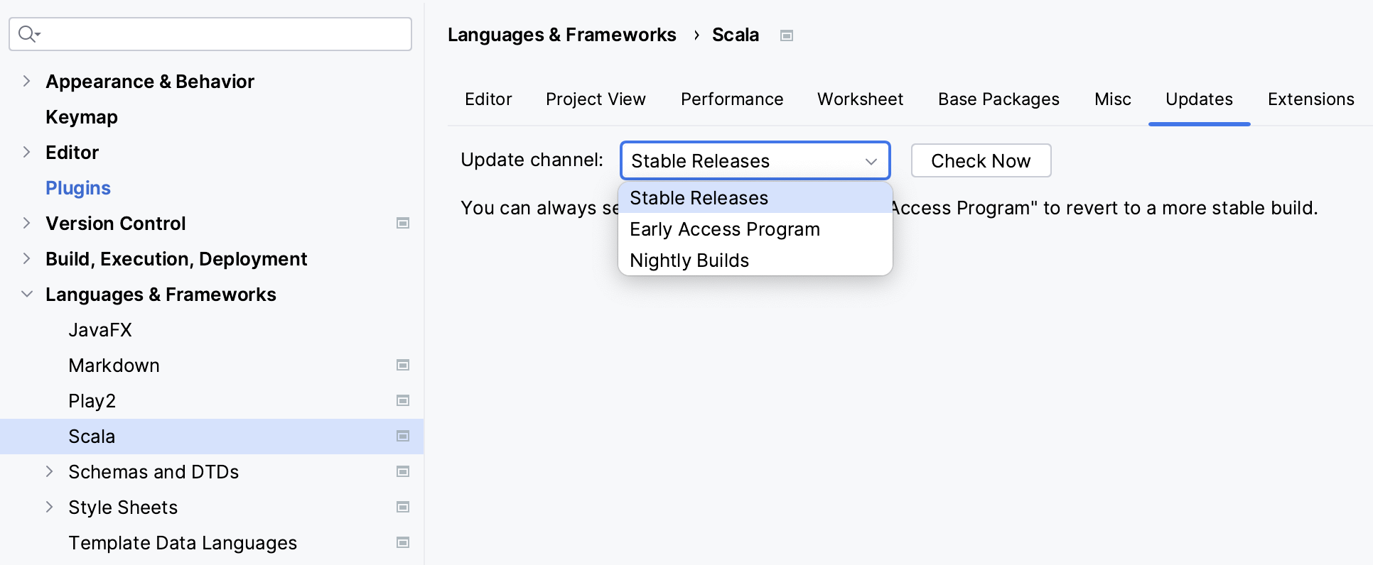 Scala Channel update Scala Channel update