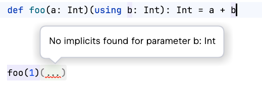 Highlight: No implicit argument found