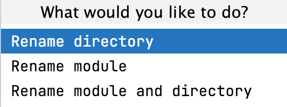 Select refactoring popup Select refactoring popup