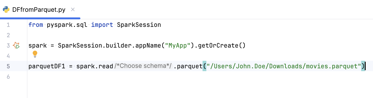 Choose schema for dataframe Choose schema for dataframe