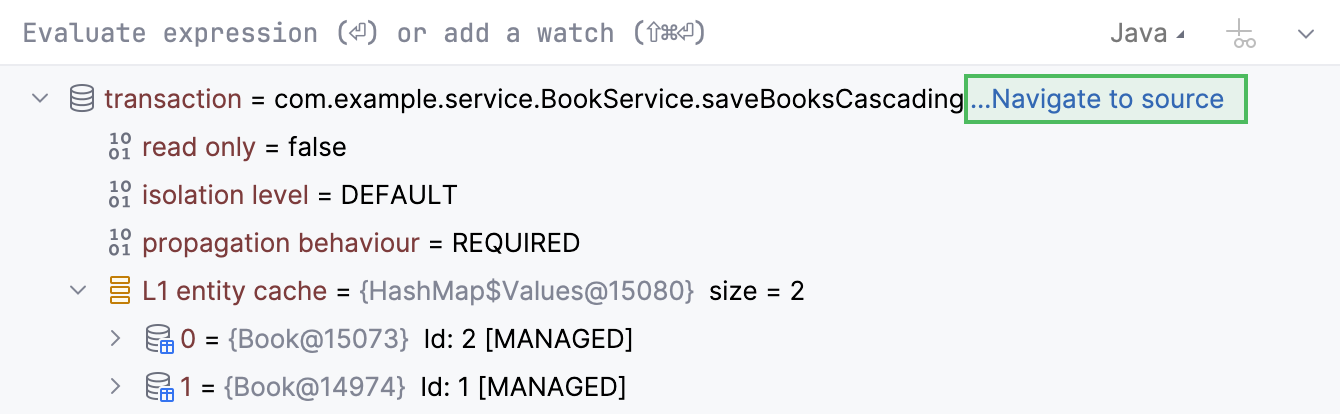 'Navigate to source' button in the Threads & Variables tab 'Navigate to source' button in the Threads & Variables tab