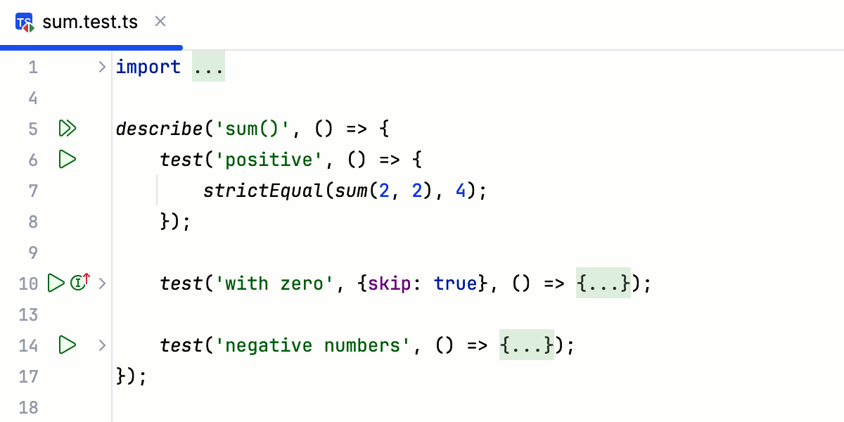 Testing TypeScript | IntelliJ IDEA Documentation