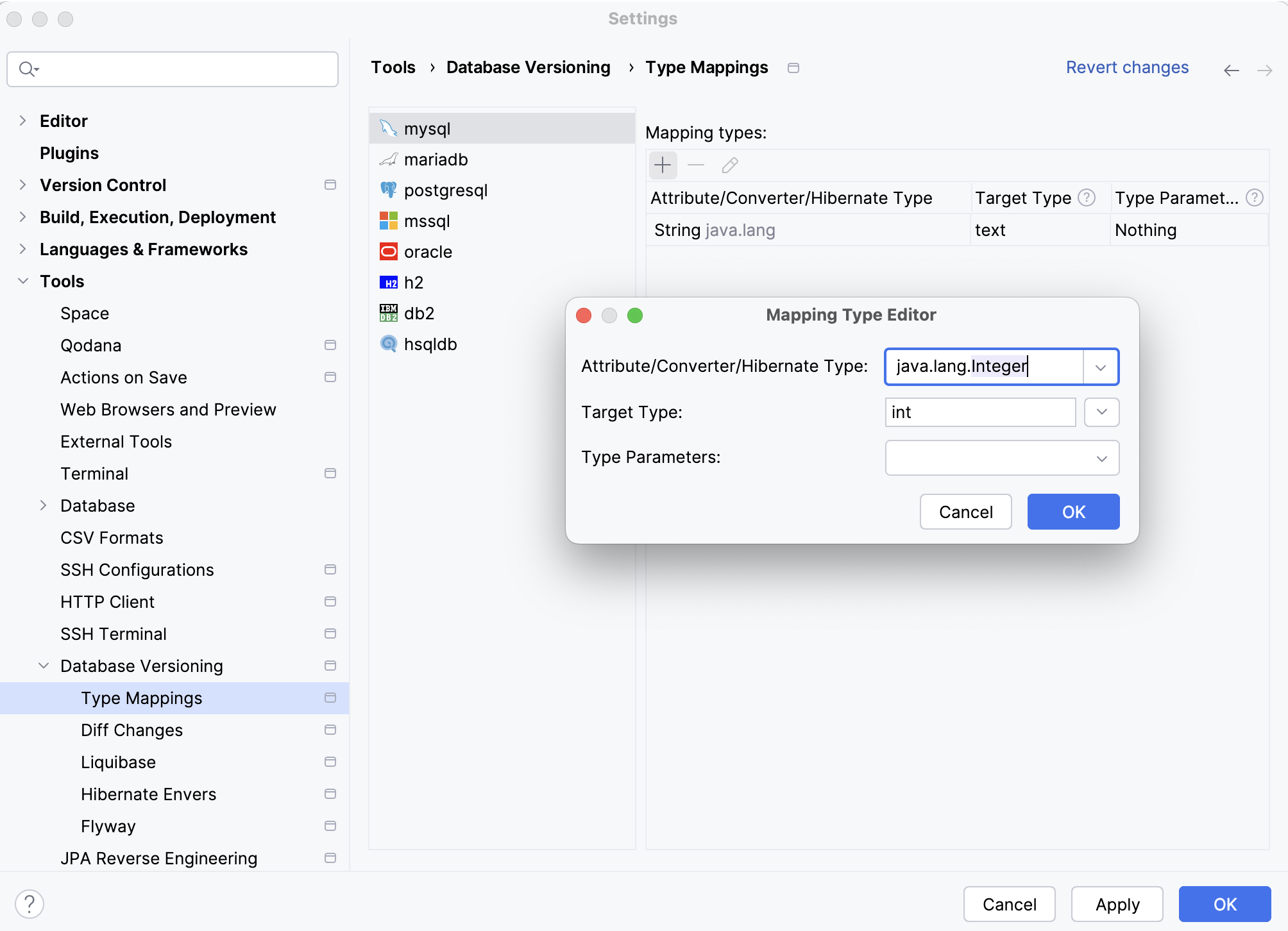 type-mappings type-mappings
