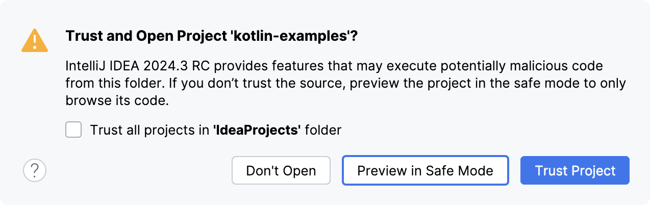 Untrusted Project Untrusted Project