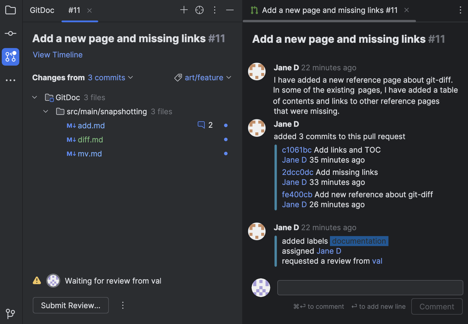 审查传入的 GitHub 拉取请求 | IntelliJ IDEA 文档