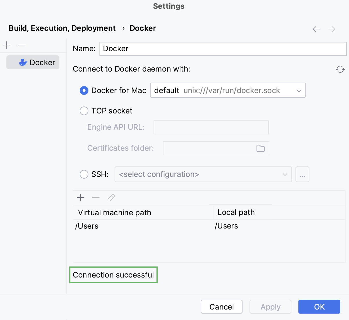 Docker 连接设置 Docker 连接设置