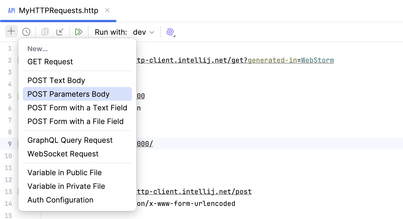 Add an HTTP request