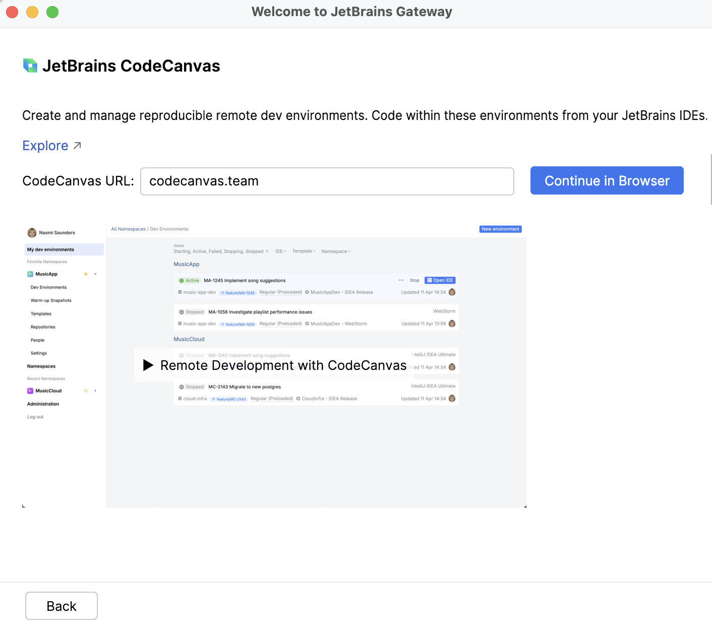 Code Canvas - Continue in browser Code Canvas - Continue in browser