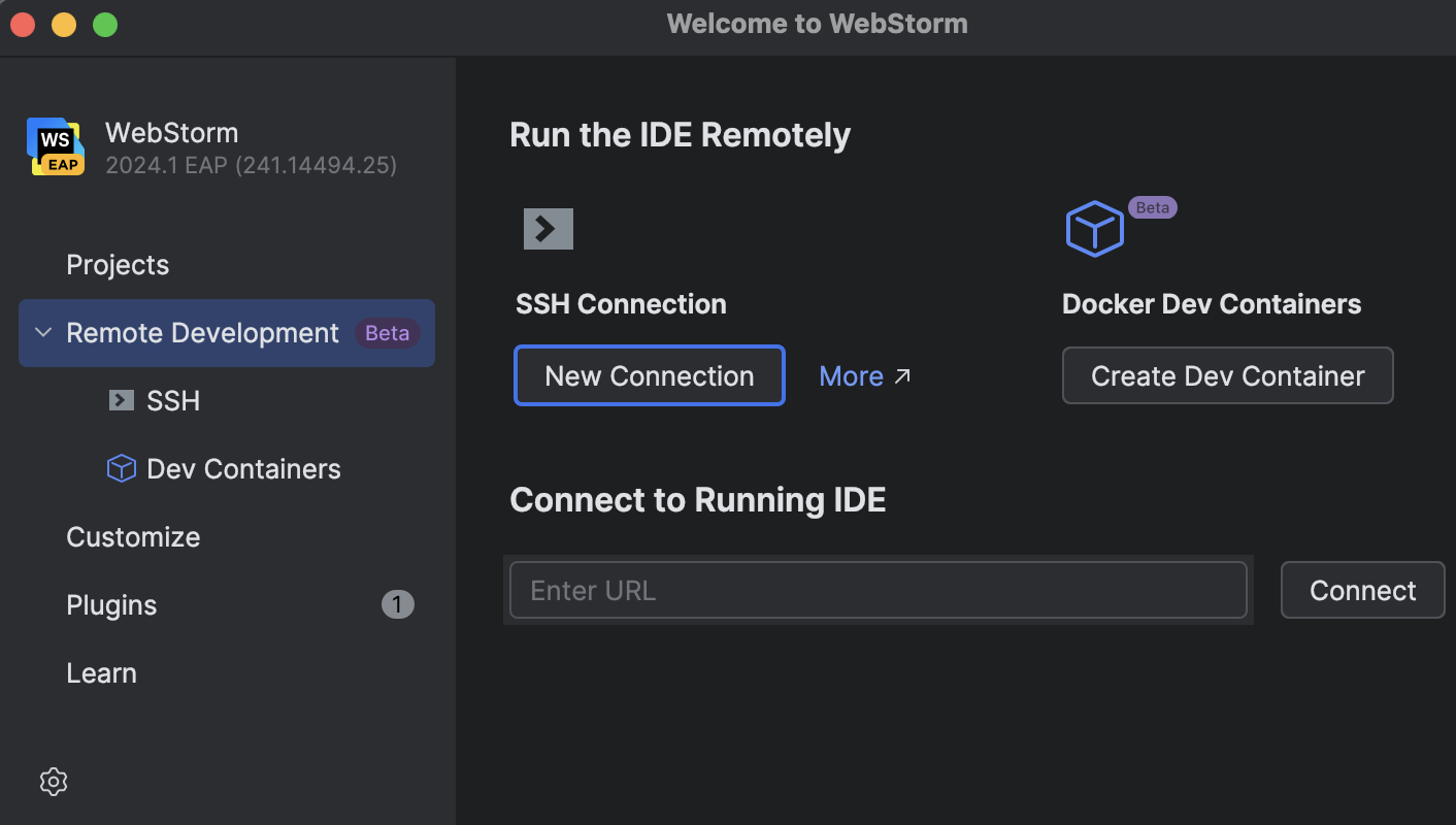 Run WebStorm for the first time | WebStorm Documentation