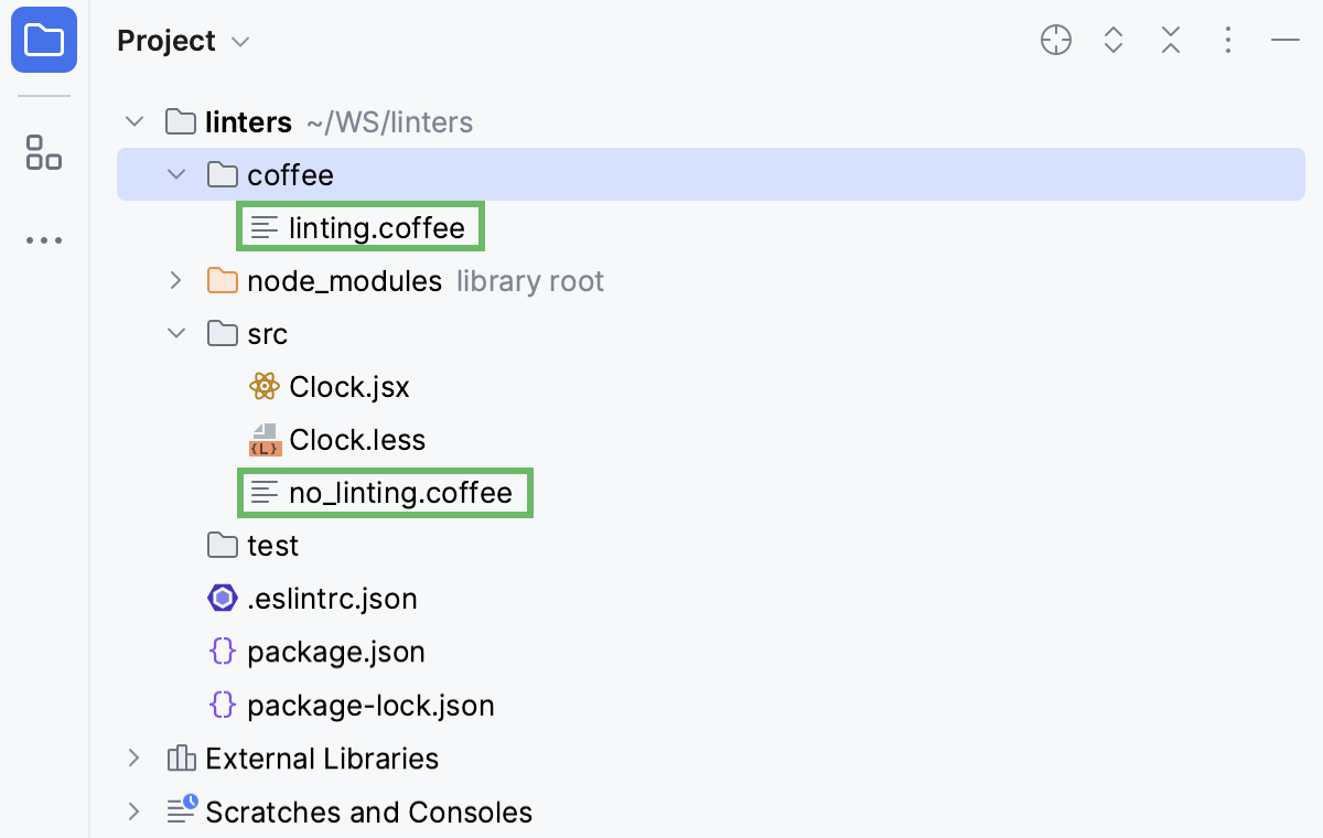 ESLint: custom patterns. Example project structure ESLint: custom patterns. Example project structure