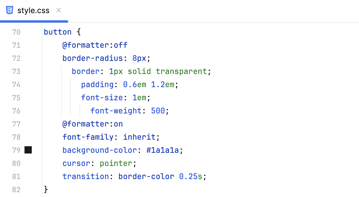 Formatting markers Formatting markers