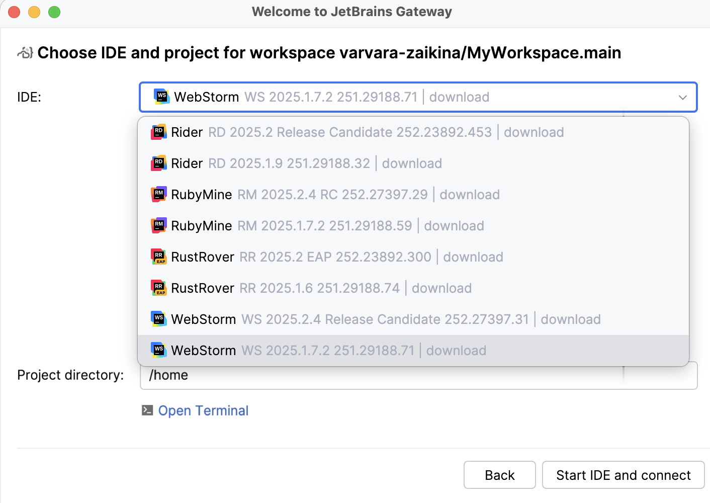 IDE and project path IDE and project path