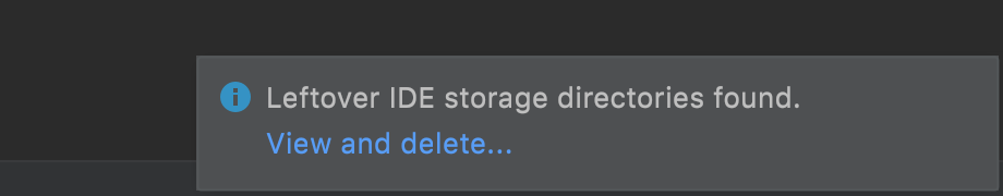 Leftover IDE directories popup Leftover IDE directories popup