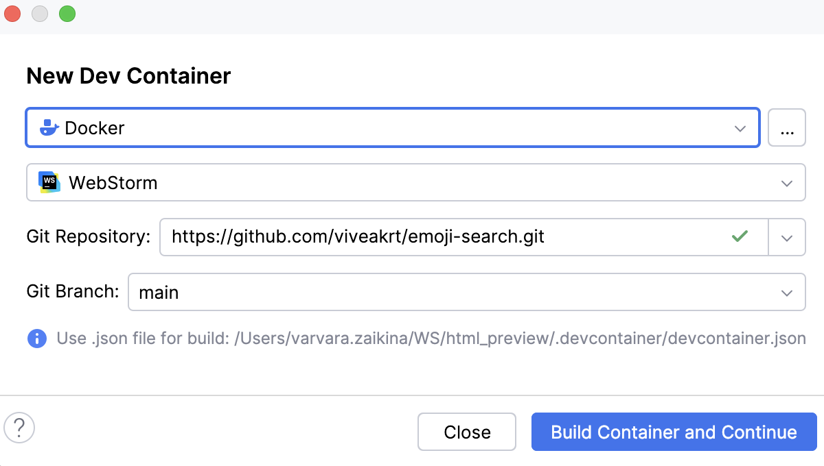 新建 Dev Container 新建 Dev Container