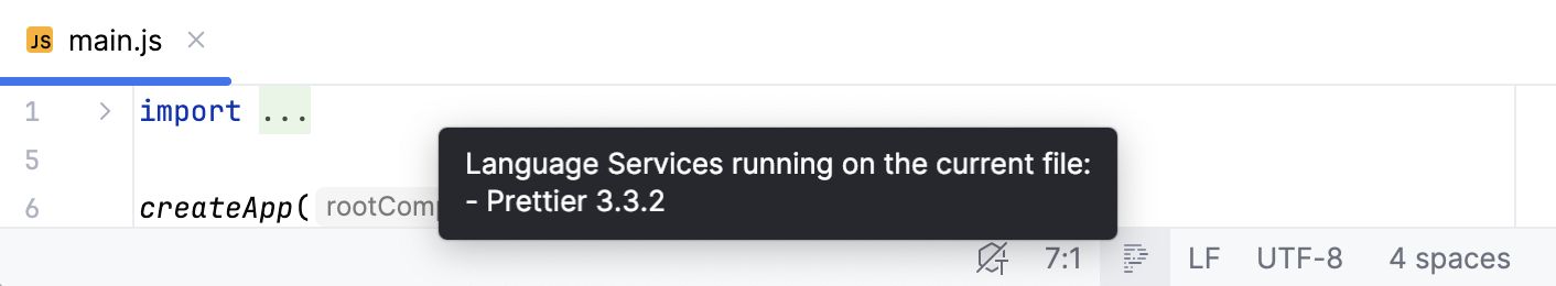 Prettier Language Status Widget Prettier Language Status Widget