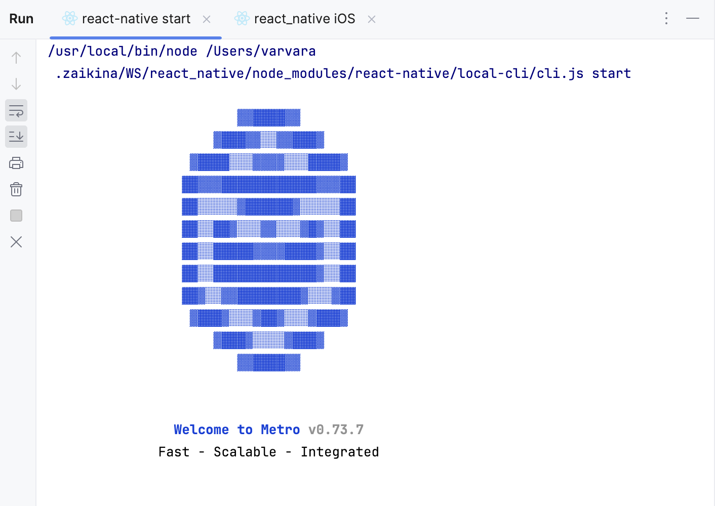 React Native packager is running React Native packager is running