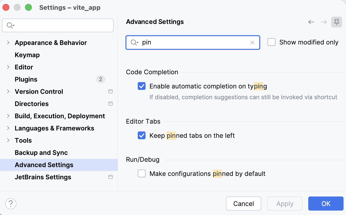 Settings - enable pinning tabs by default Settings - enable pinning tabs by default